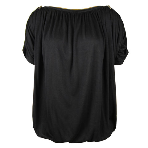 Jersey Knit Top with Zipper Access