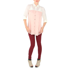color block nursing shirt mothers en vogue maroon stretch pants