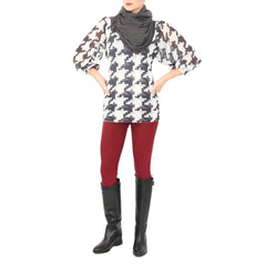 sweet pea cape worn as scarf