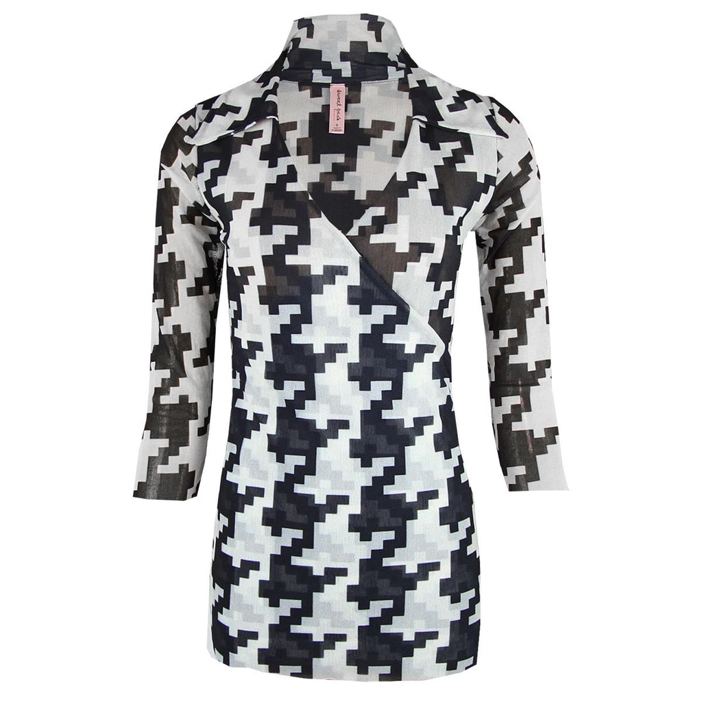 sweet pea houndstooth wrap top