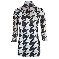 sweet pea houndstooth wrap top
