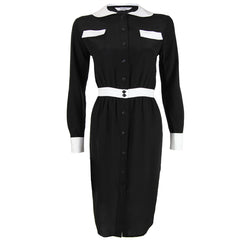 Tucker by Gaby Basora black and white pocket shirtdress