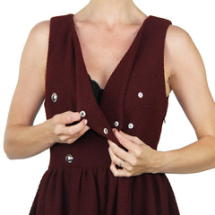 nursing friendly snap front dress