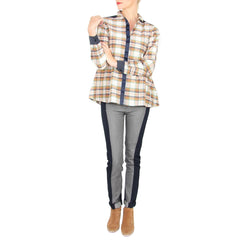 twenty8twelve plaid shirt hutch two tone ponte pants