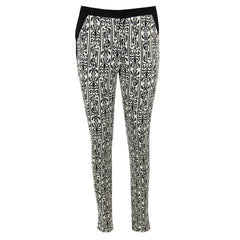 walter baker black white printed knit stretch pants