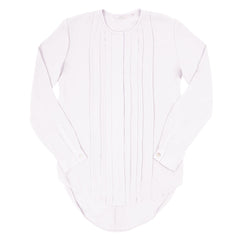 zoo pleated front white blouse